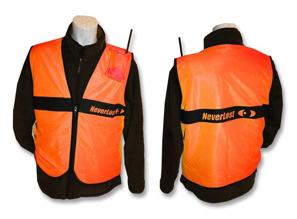 NeverLost Jaktvest Vest i Signalfarge for Høy Synlighet 